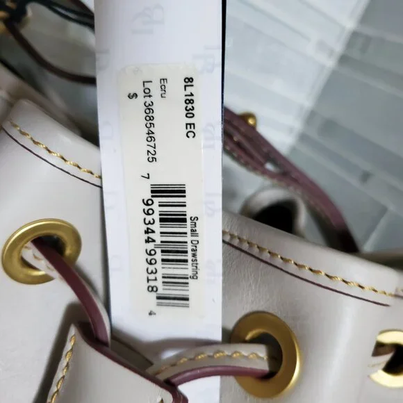 NWT - SET Dooney & Bourke Florentine Small Drawstring & Lg Zip Wristlet Ecru - Picture 16 of 16